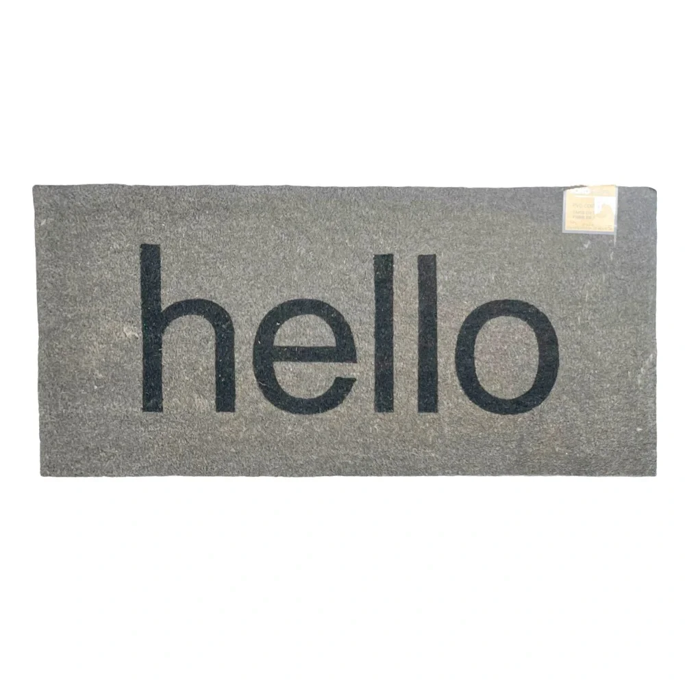 SOHO Living “HELLO” Natural Coir 22x47” Outdoor Decorative Doormat NWT